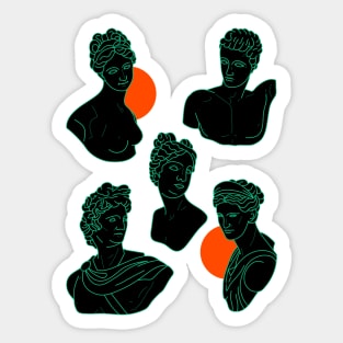 Greek busts Sticker